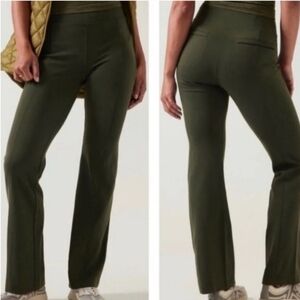 Athleta Olive Green Straight Leg Pants